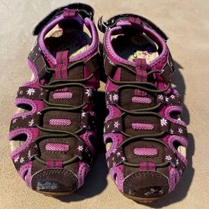 Girls Size 13 Geox Brand Pink and Brown Sandals
